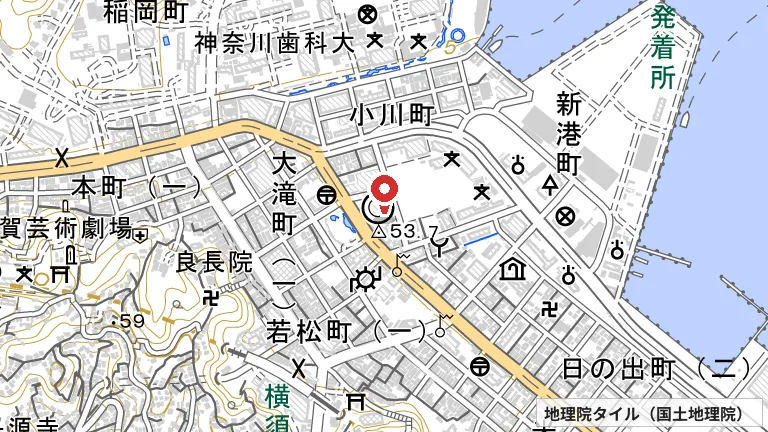 ミックスピックルボールサークル（横須賀）の所在地の地図