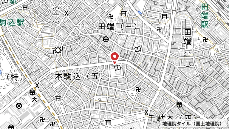 文京区勤労福祉会館の所在地の地図（出典: 地理院タイル／国土地理院）