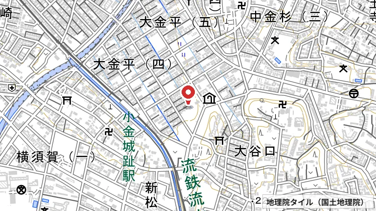 ＳＹＳテニスクラブ・アカデミー松戸の所在地の地図（出典: 地理院タイル／国土地理院）