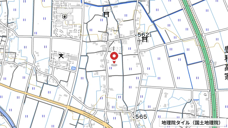 安曇野市総合体育館（愛称:ANCアリーナ）の所在地の地図（出典: 地理院タイル／国土地理院）