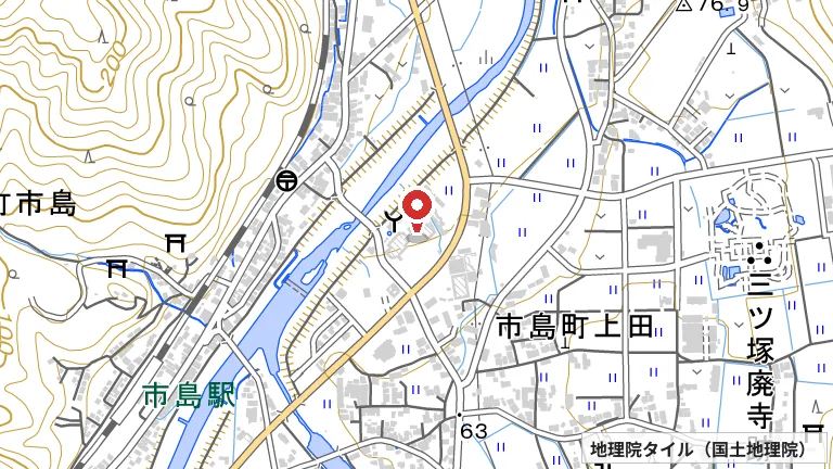 愛育ピアいちじまの所在地の地図（出典: 地理院タイル／国土地理院）