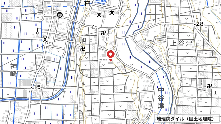 本郷コミュニティセンターの所在地の地図（出典: 地理院タイル／国土地理院）