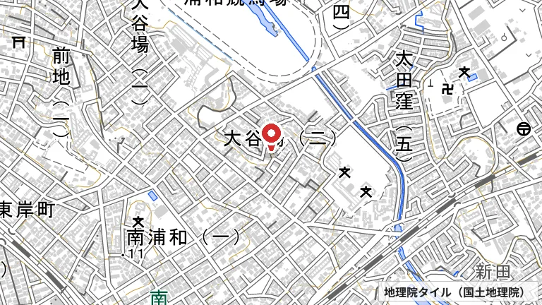 南浦和コミュニティセンターの所在地の地図（出典: 地理院タイル／国土地理院）
