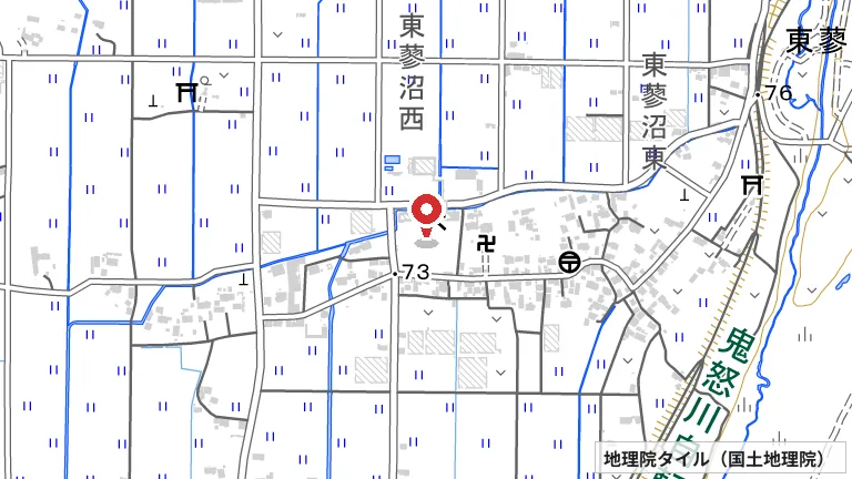 上三川町立本郷小学校の所在地の地図（出典: 地理院タイル／国土地理院）